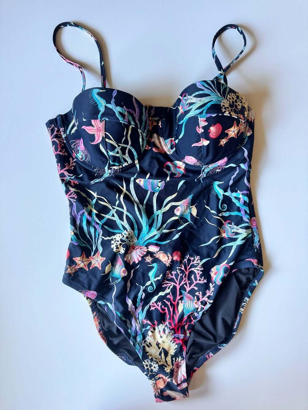 J.Crew Underwire One-Piece Swimsuit in Sea Life Print